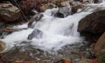 Water cascading down the mountainside in winter. Sierra Bermeja, Estepona