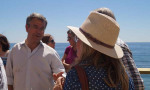 Official opening of the new boardwalk. Mayor of Estepona talking to some of the residents