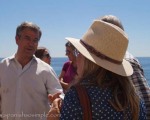 Official opening of the new boardwalk. Mayor of Estepona talking to some of the residents