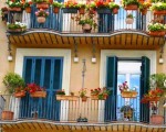 Façade of house in Málaga City centre.