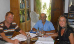 Derek, Salim and Sara sharing a Semi - Intensive Spanish So Simple Course in Estepona.