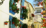 Typical street scene in the heart of the old town in Estepona. Spanish So Simple Classes in Estepona and Marbella